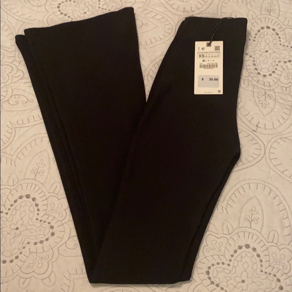 Zara Skinny Bell Bottom Leggings NWT